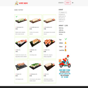 Homesushi menu